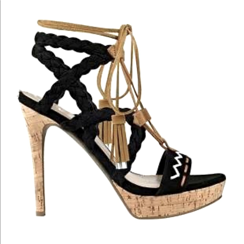 Guess Adrita platform cork heeled strappy sandals